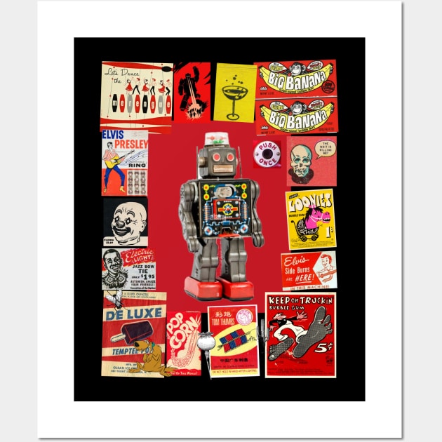 ROBOT COLLAGE Wall Art by CS77